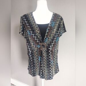 Christopher & Banks Chevron Style Top